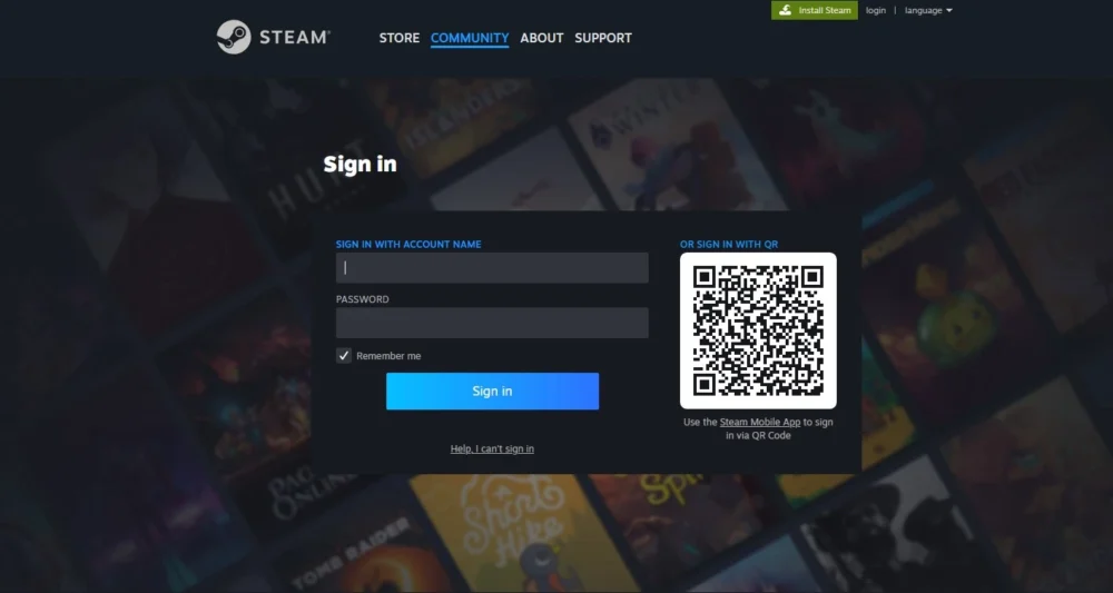 Sign in with Your Steam Account